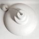 White lacquered chandelier Italian design 80s Diameter 50 cm