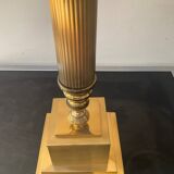 Pair of Empire style brass lamps