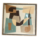 Gouache illustration on paper, glass frame
