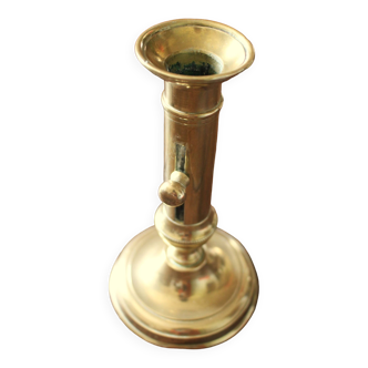 Brass torch candle holder push decor