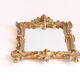 Gilded wooden angel mirror, Third Republic Rococo revival.