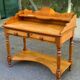 Vintage Console Desk in Solid Pine with Removable Upper Unit 1980