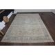 1970s Vintage Persian Handmade Wool Cotton Blue Area Rug 298x384