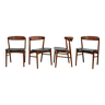Série de 4 chaises scandinaves vintage éditées par Farstrup