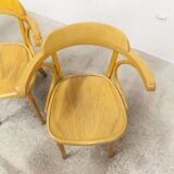 Set of 4 bistro chairs with armrests 1960