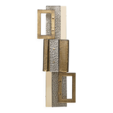 Modern Geometric Murano Glass and Brass Wall Lamp