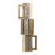 Modern Geometric Murano Glass and Brass Wall Lamp