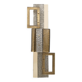 Modern Geometric Murano Glass and Brass Wall Lamp
