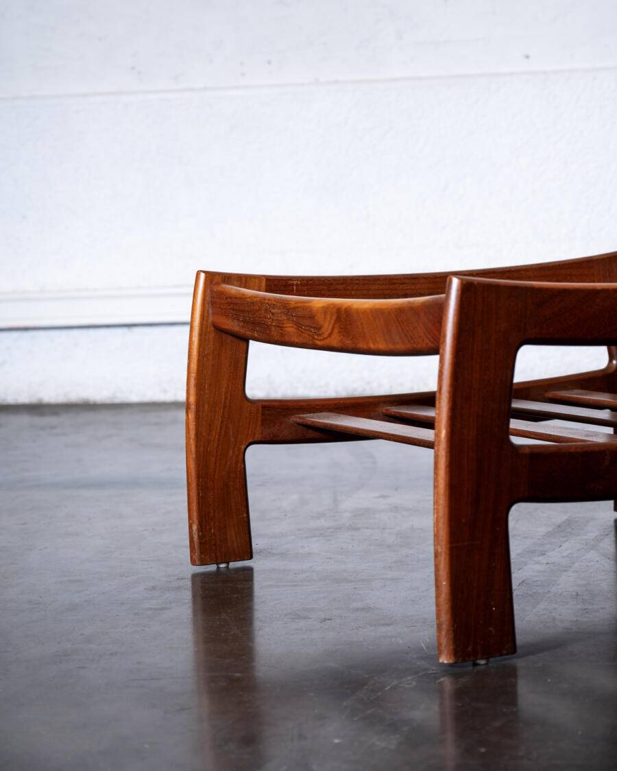 Square teak table