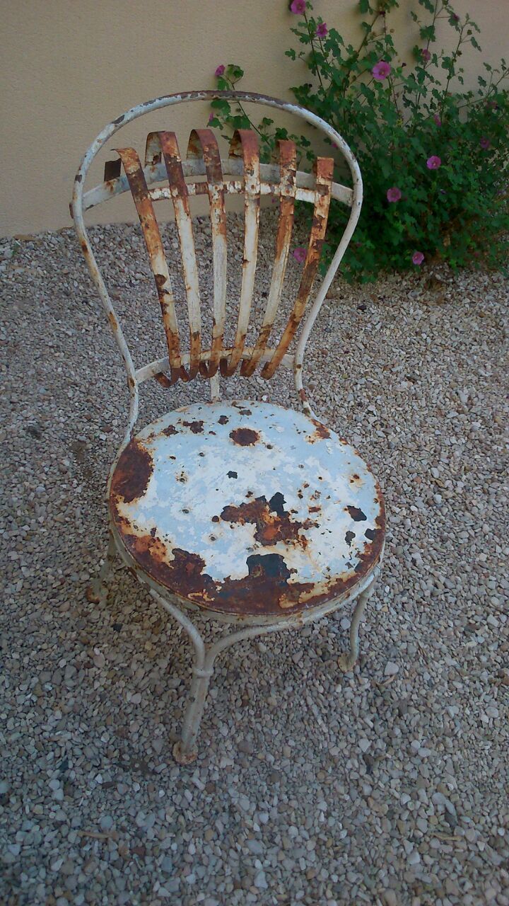 Set of 4 chairs in iron in its juice for the garden