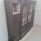 Furniture library industrial office four doors oak black patina