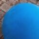 Pair of stools, blue ball ottoman from the 80s.