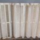 Set of 10 vintage wooden double shutters.