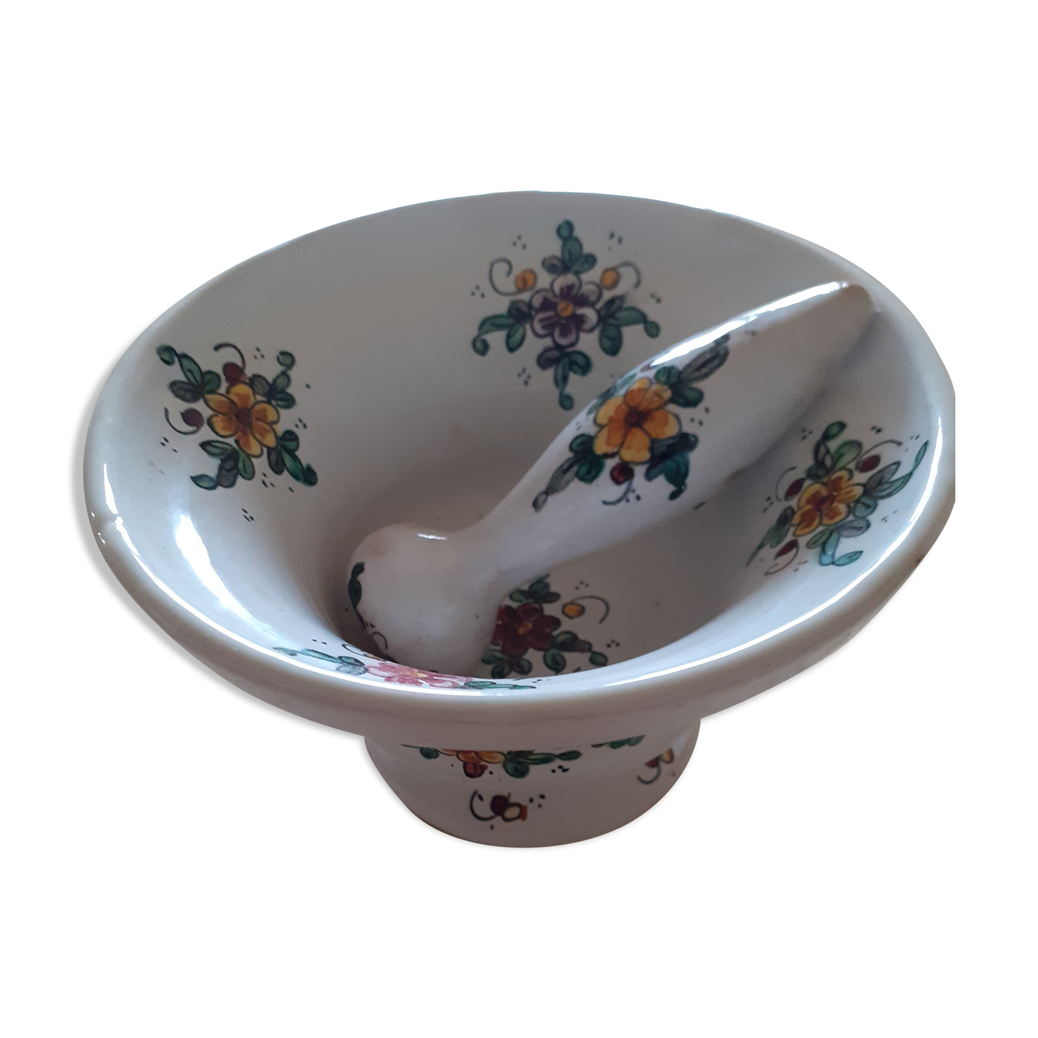 Italian earthenware mortar bowl Biagioli Gubblo