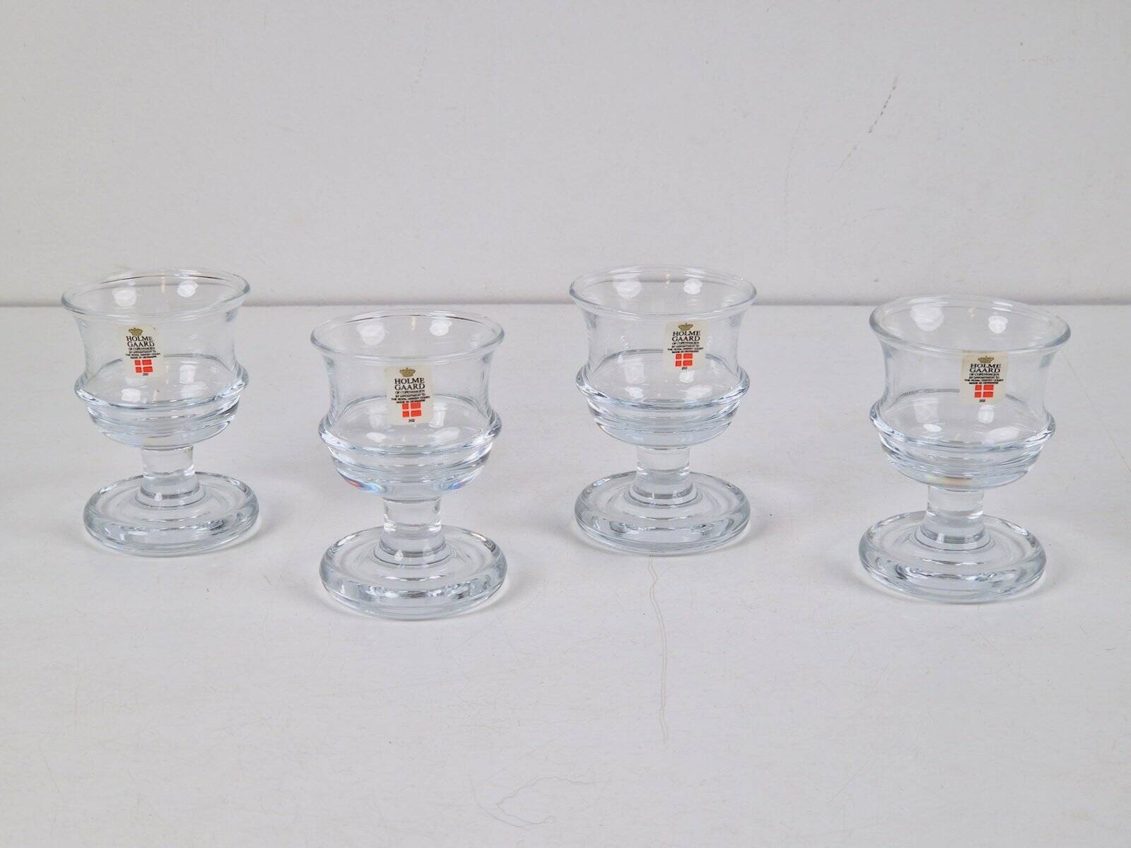 Verres à shot vintage par Michael Bang pour Holmegaard, années 1970, ensemble de 4