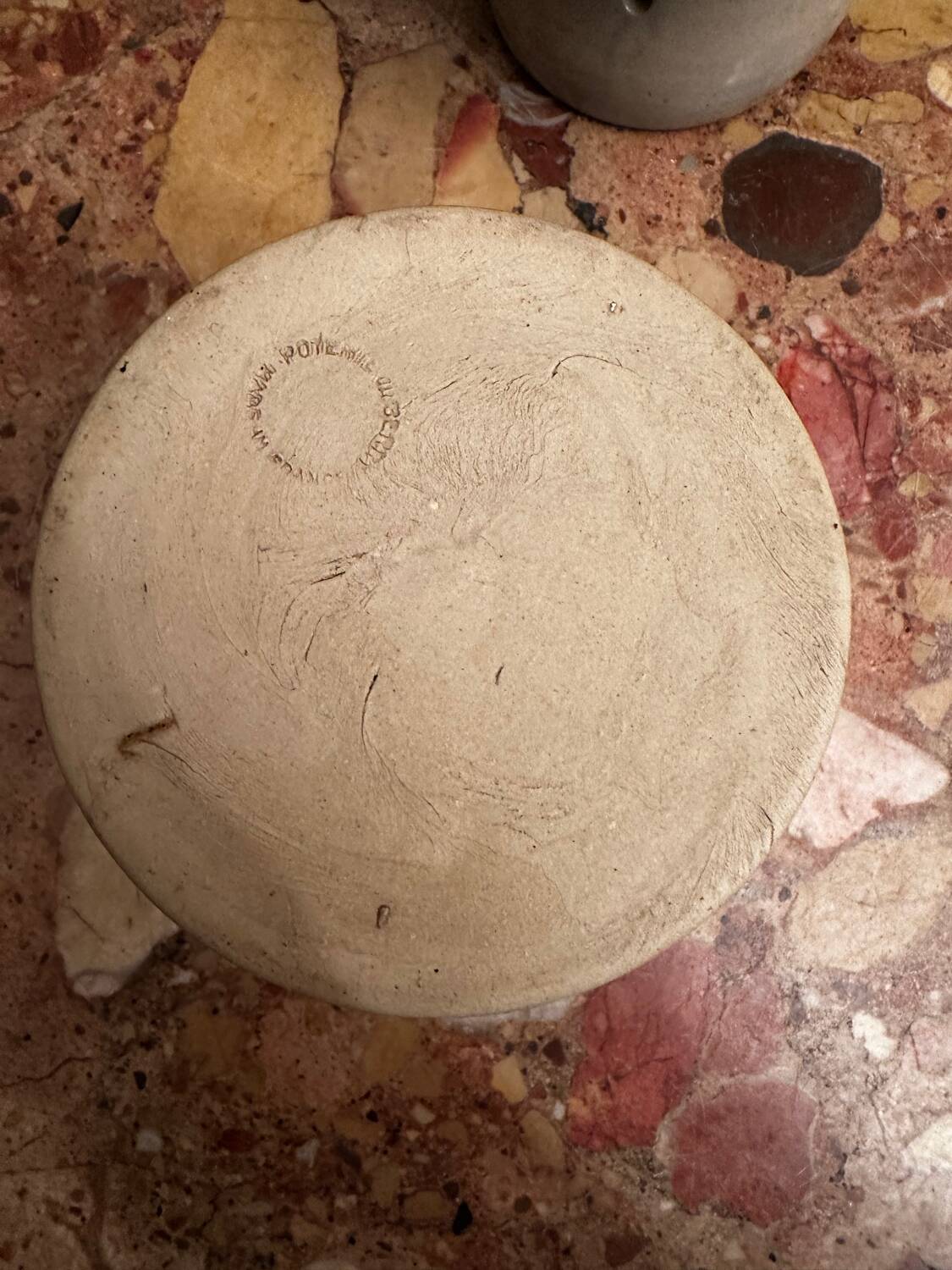 Berry pottery water butter dish