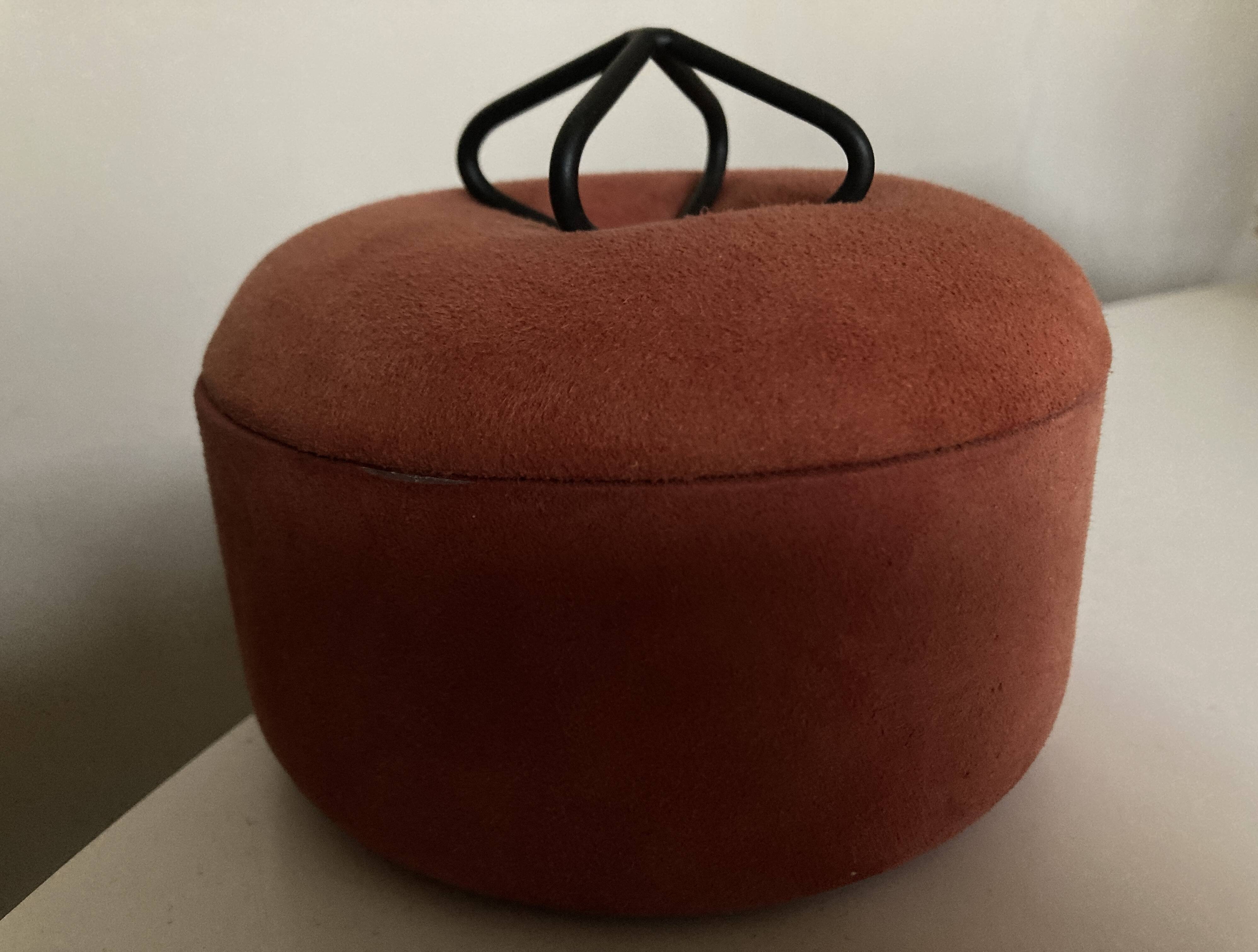 Space Age 1960 box in suede calfskin