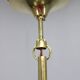 1930s Art Deco brass chandelier with textured glass globes, Czechoslovakia