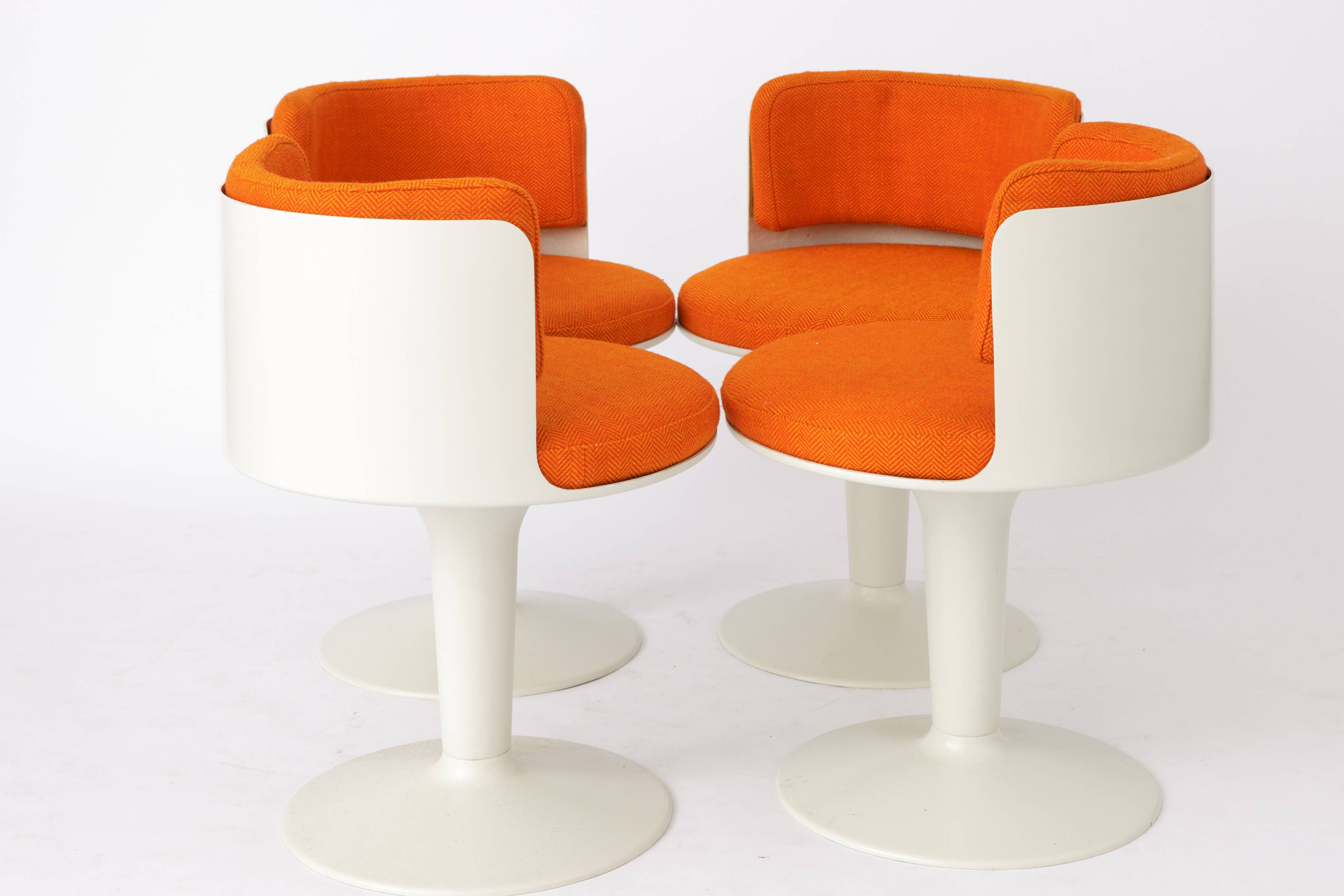 4 Retro Tulip Chairs 1950s-1960s Vintage