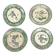 4 Vietri plates decorated by Fabbrica Ceramica Avallone, 1930s