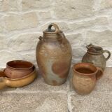 Old 3-handled sandstone jar