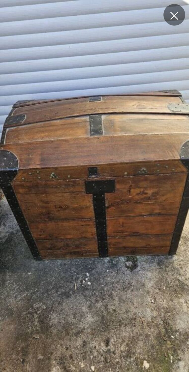 Vintage wooden trunk