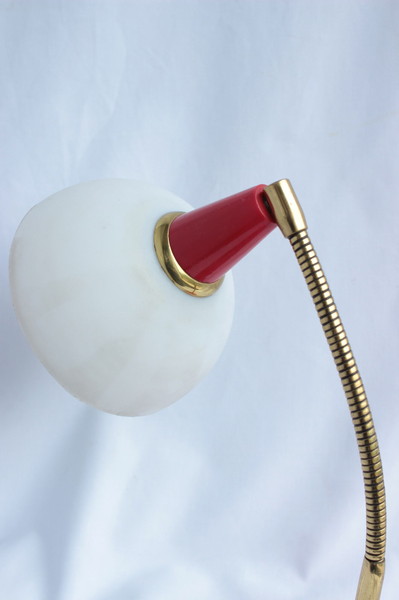 Office lamp or bedside made in italy from the 60's red and white color