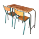 Bureau écolier avec ses 2 chaises