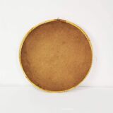 Wall-mounted, round bamboo mirror, Germany, 1970s.