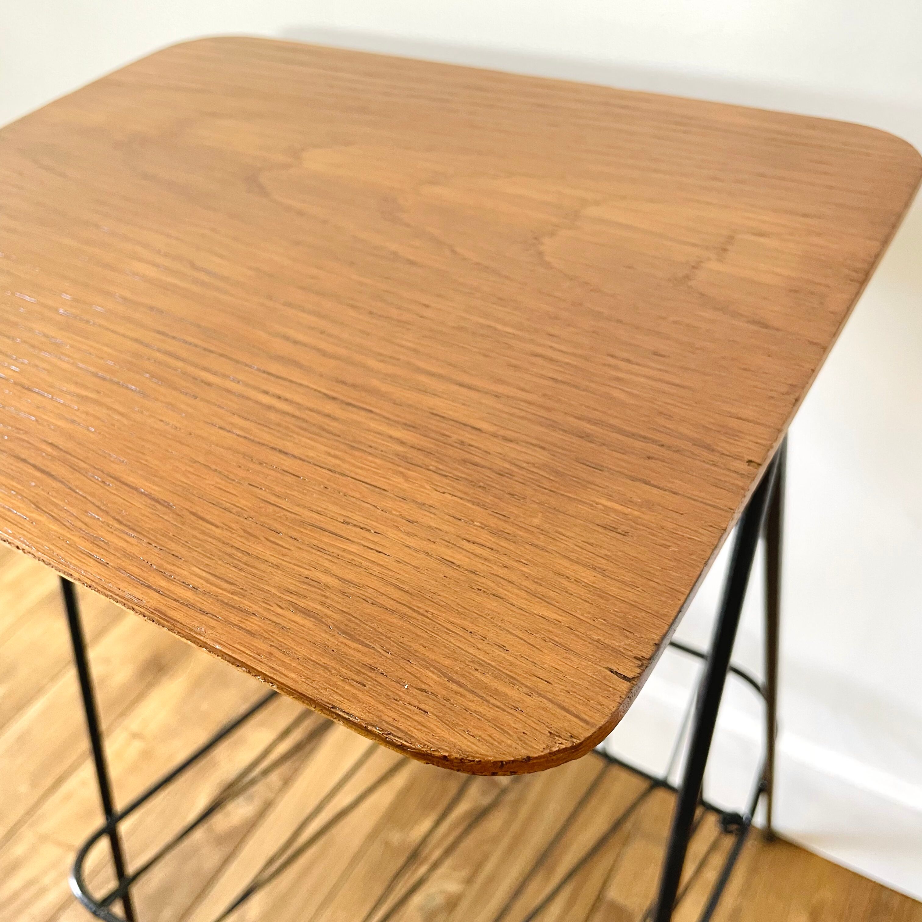 End of sofa metal and wood