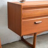 Teak sideboard/commode with 6 drawers