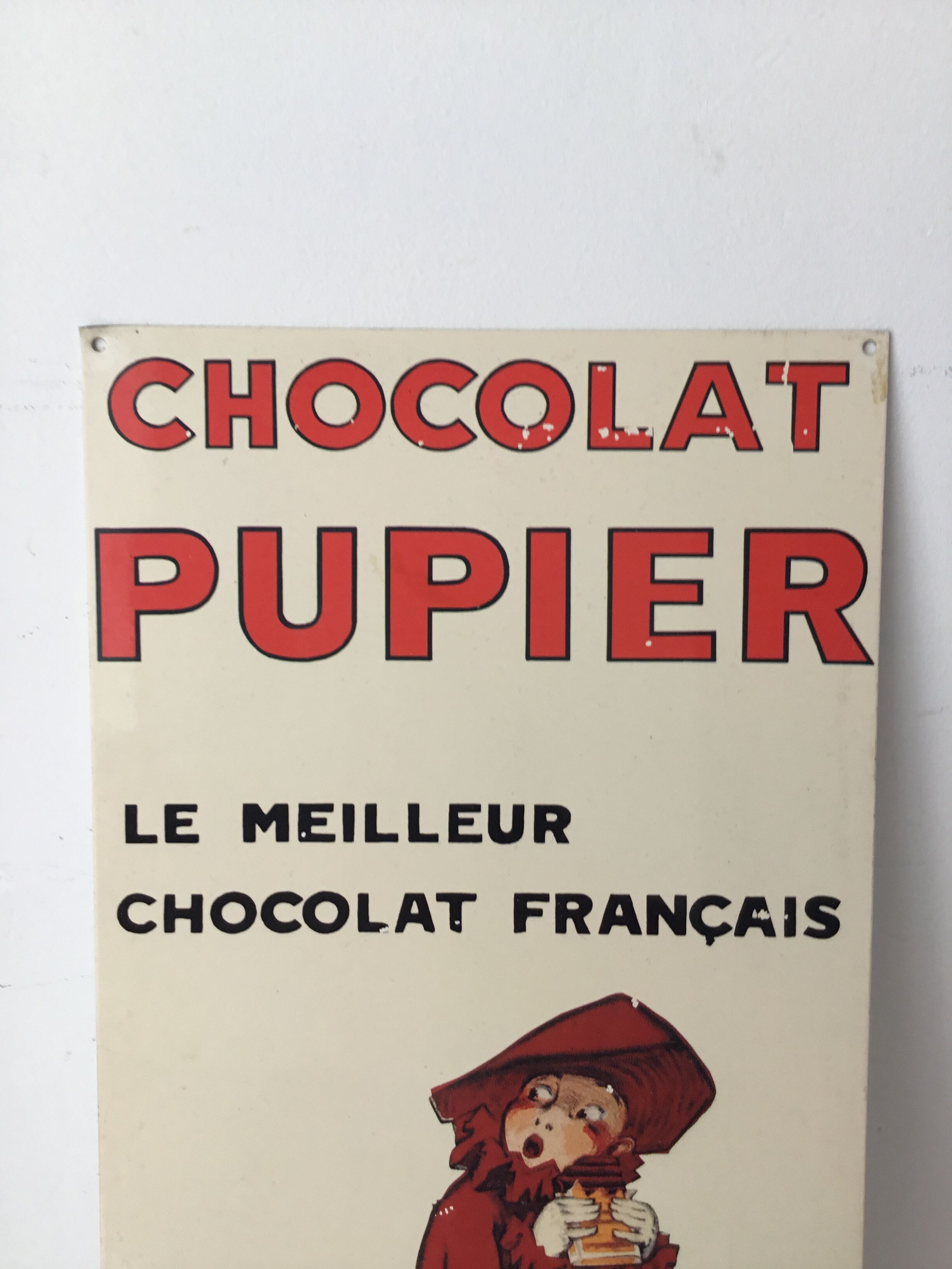 Enamelled advertising plate