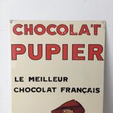 Enamelled advertising plate