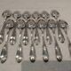 12 silver plated soup spoons by goldsmith Ravinet Denfert art nouveau