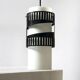 Suspension à trois lumières en métal et verre opalin, années 1960