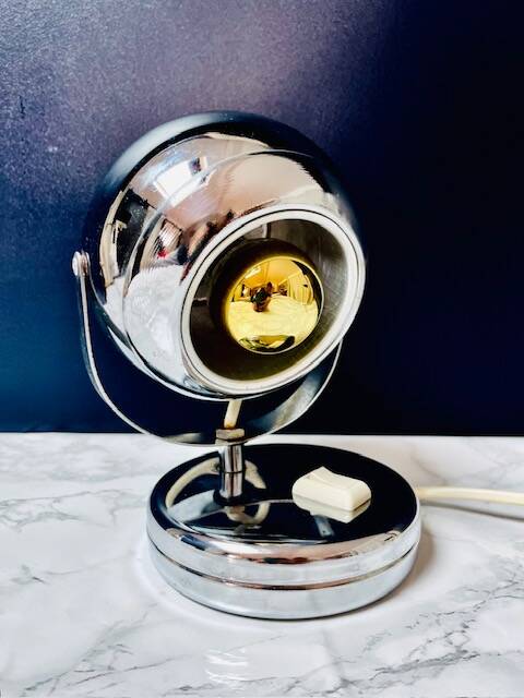 Space Age Chrome Eyeball Lamp 50s - 60s