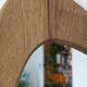 Miroir en noyer massif de style mid-century modern / scandinave