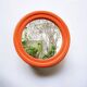 Vintage round orange plastic mirror Cattaneo - Space Age Design