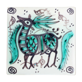 Hand-painted ceramic tile
