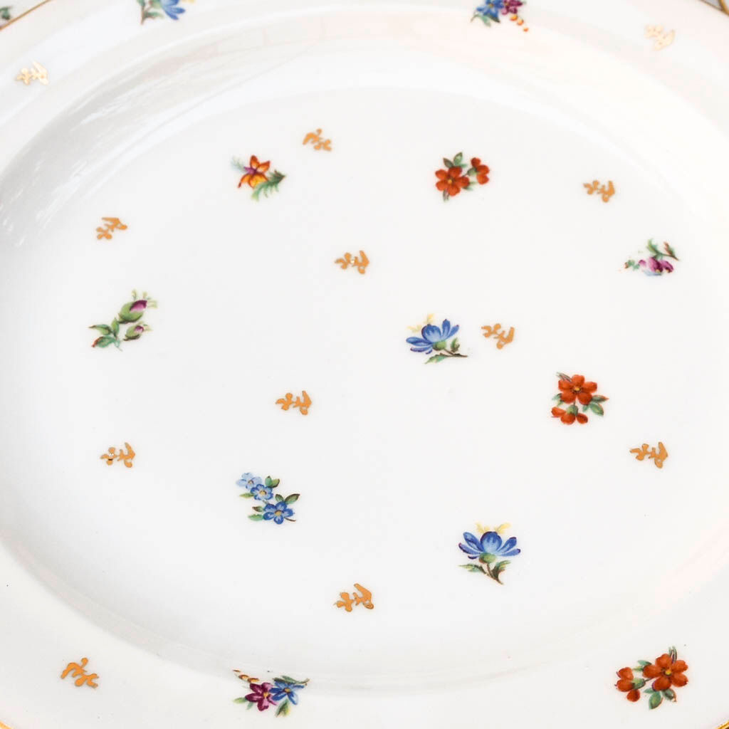 Porcelain service plates and dishes 74 pieces Limoges