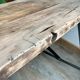 Wooden set and metal legs