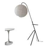 Floor lamp reading metal tripod 1970