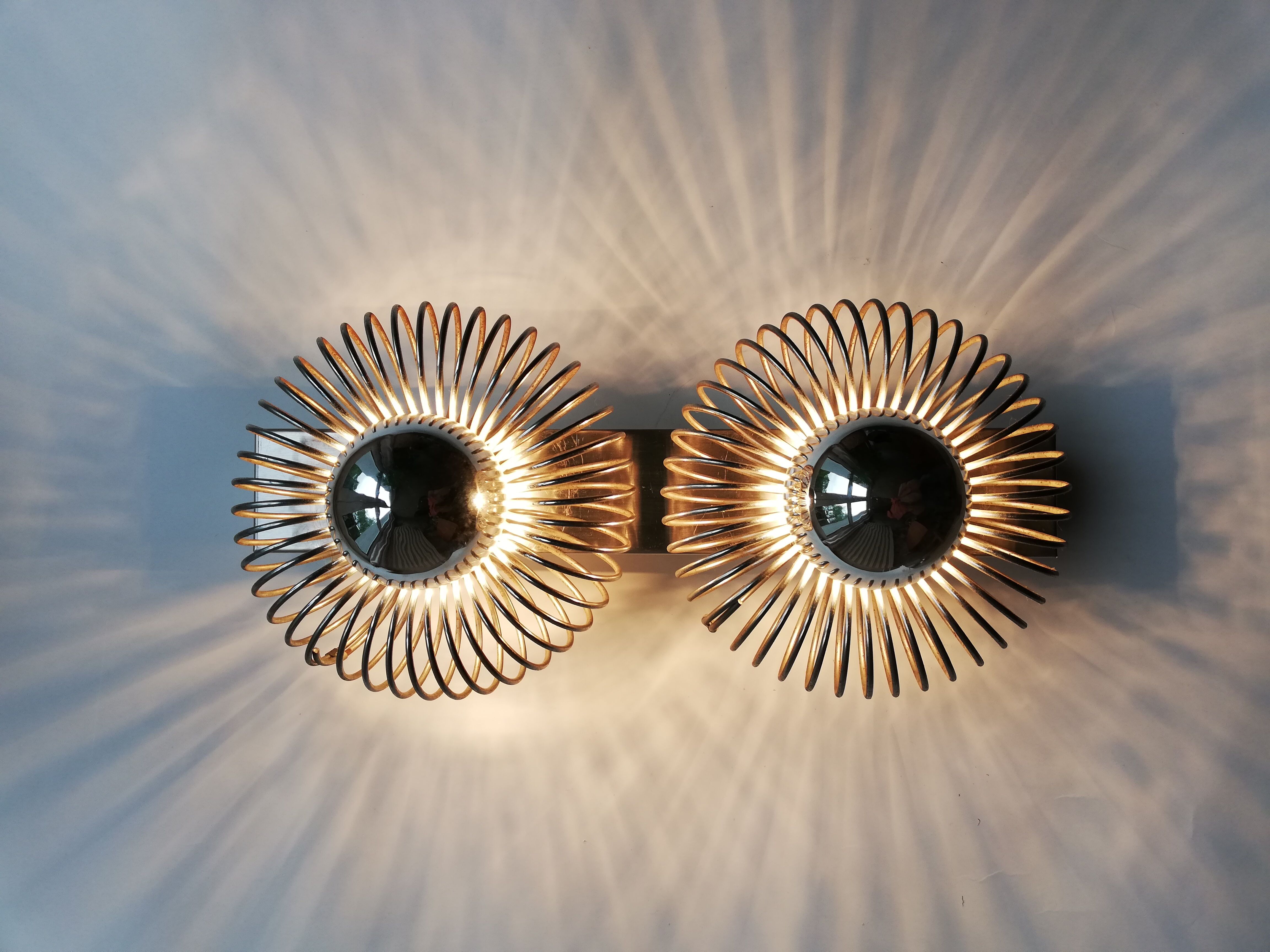 Space age sconce by Andréa Lazzari 70s