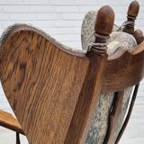 Années 1960, design danois, fauteuil à dossier haut par Regan Møbelfabrik, Aarhus, état d'origine.