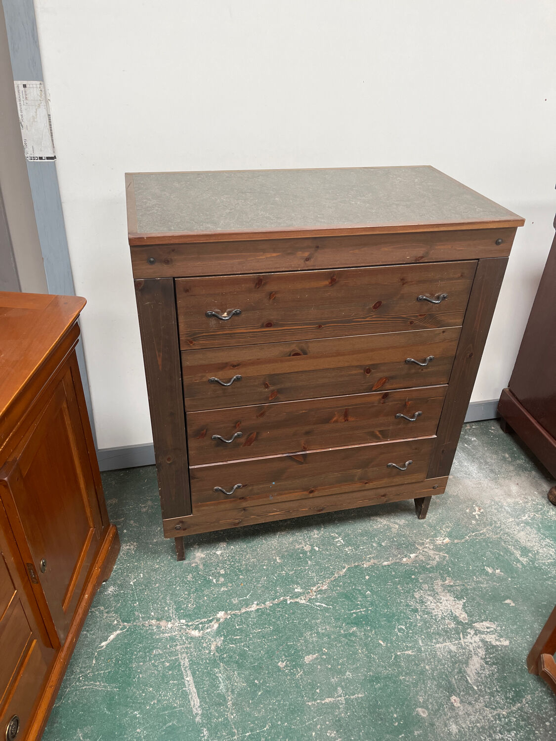 Commode 4 Tiroirs " Tiffany" 90cm Marron
