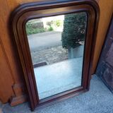 Miroir arqué d' époque et de style Napoléon III - 82 x 55 cm