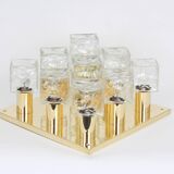 Large glass ice chandelier from Murano by Kalmar, Austria, 1960s.