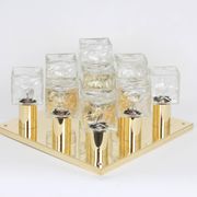 Large glass ice chandelier from Murano by Kalmar, Austria, 1960s.