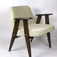Fauetuil beige 366 de Józef Chierowski en boucle années 1970