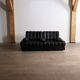 De Sede DS-85 sofa bed in black leather, Switzerland, 1960s